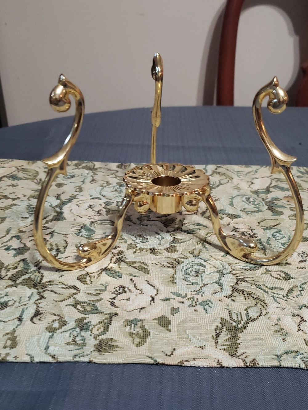 Partylite Vintage Brass Triple Armed Candle Abra candle party time .